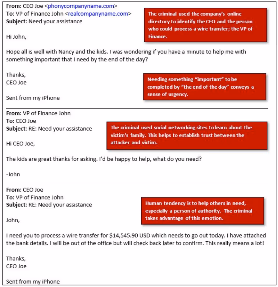 Social engineering scam