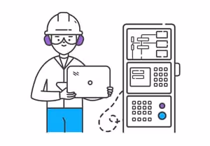 an employee works in a loud environment