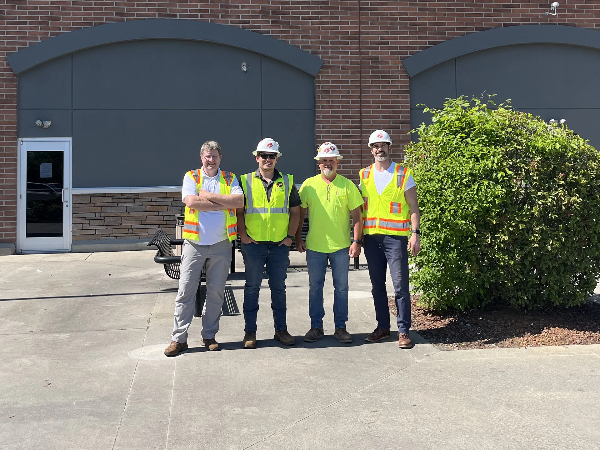 Group of franchise owners in front of a big box store