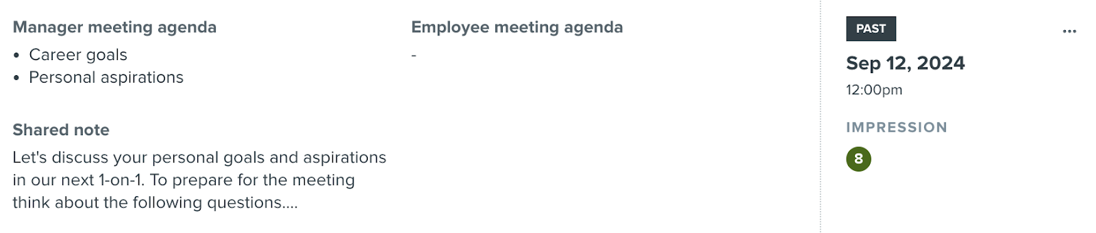 one on one meetings in Kadar