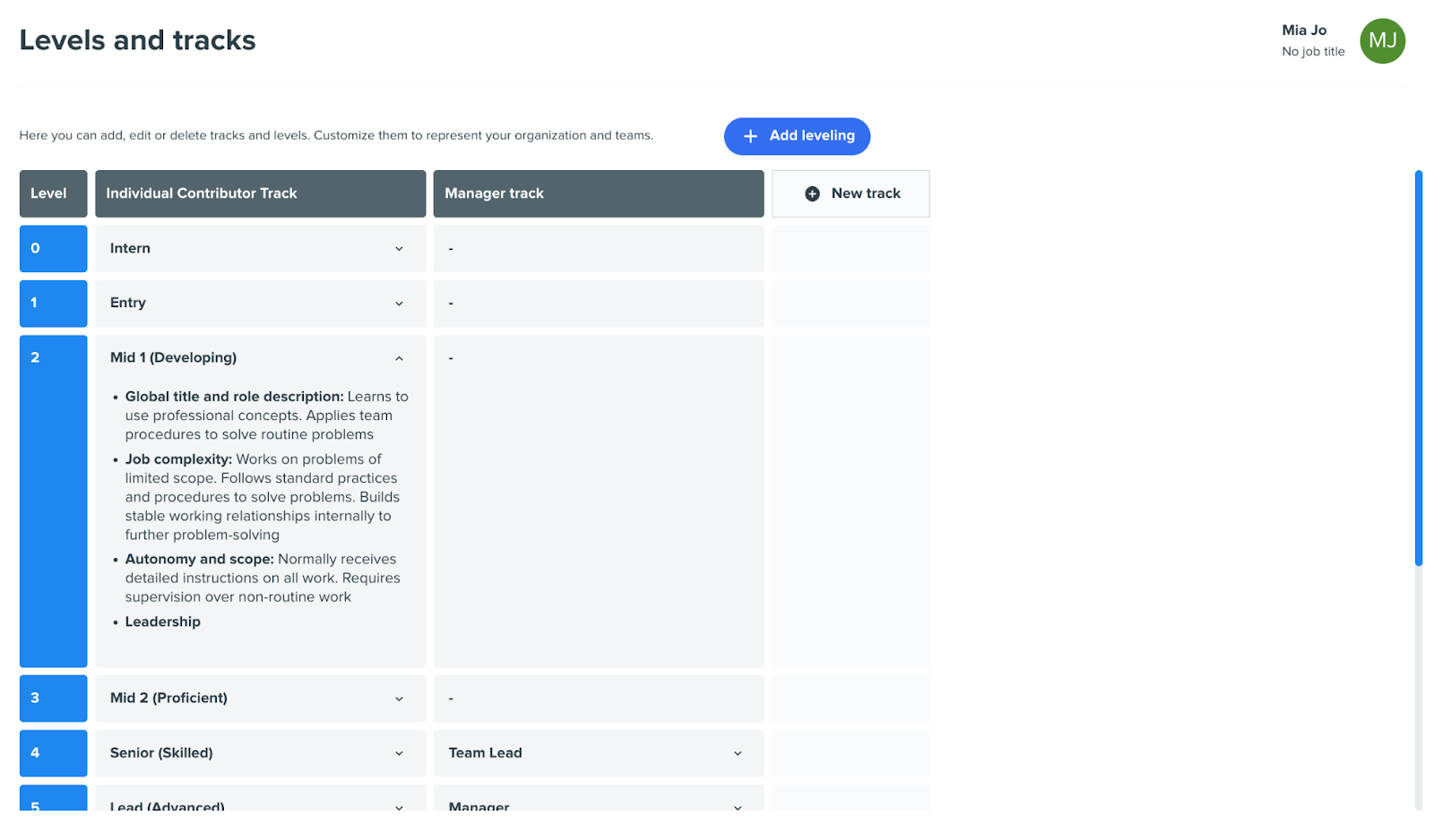 leveling template