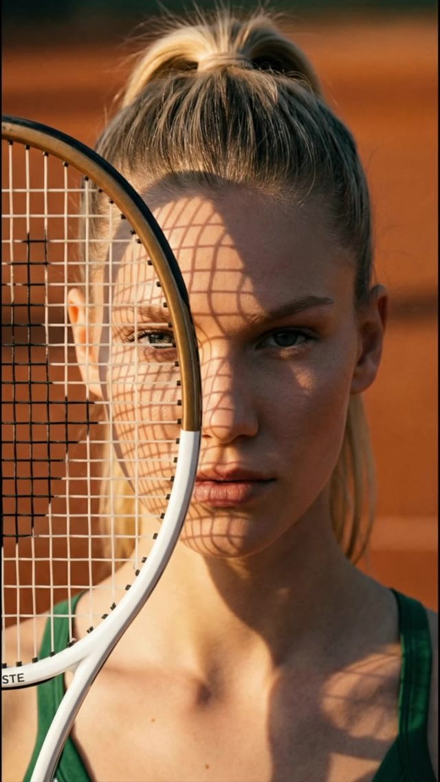 Player behind the racket