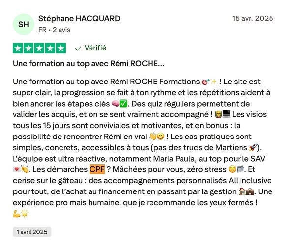 Retour d’expérience d’un étudiant Immo Academy satisfait du financement CPF