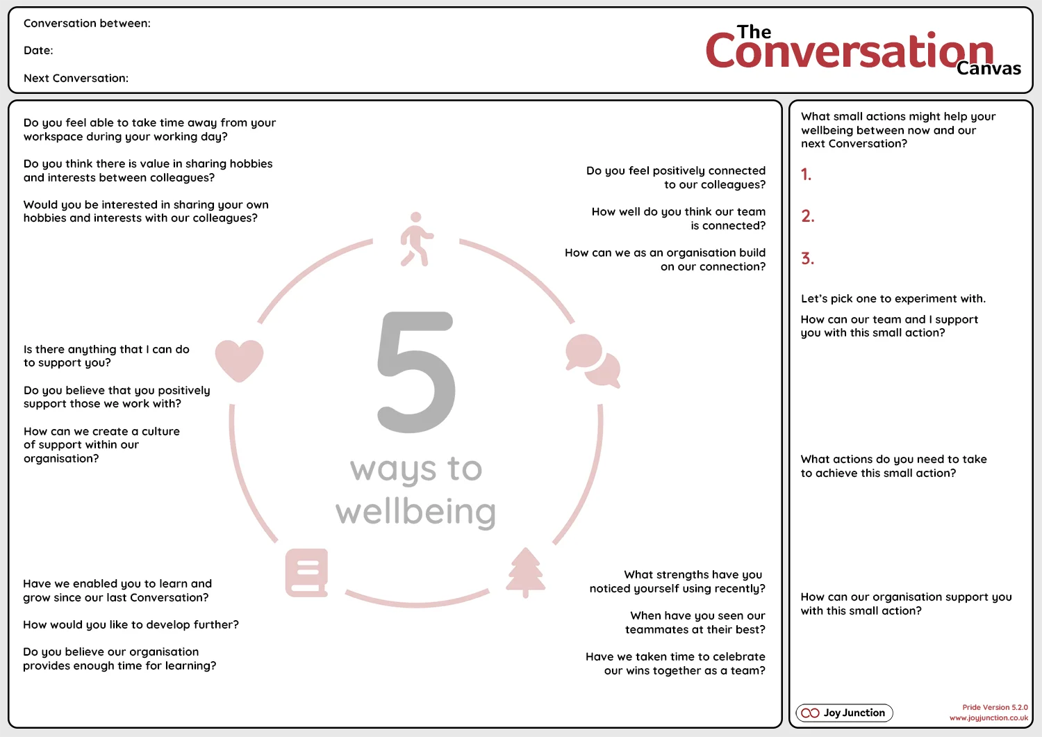 Our latest Conversation Canvas, Pride Version 5.2.0.