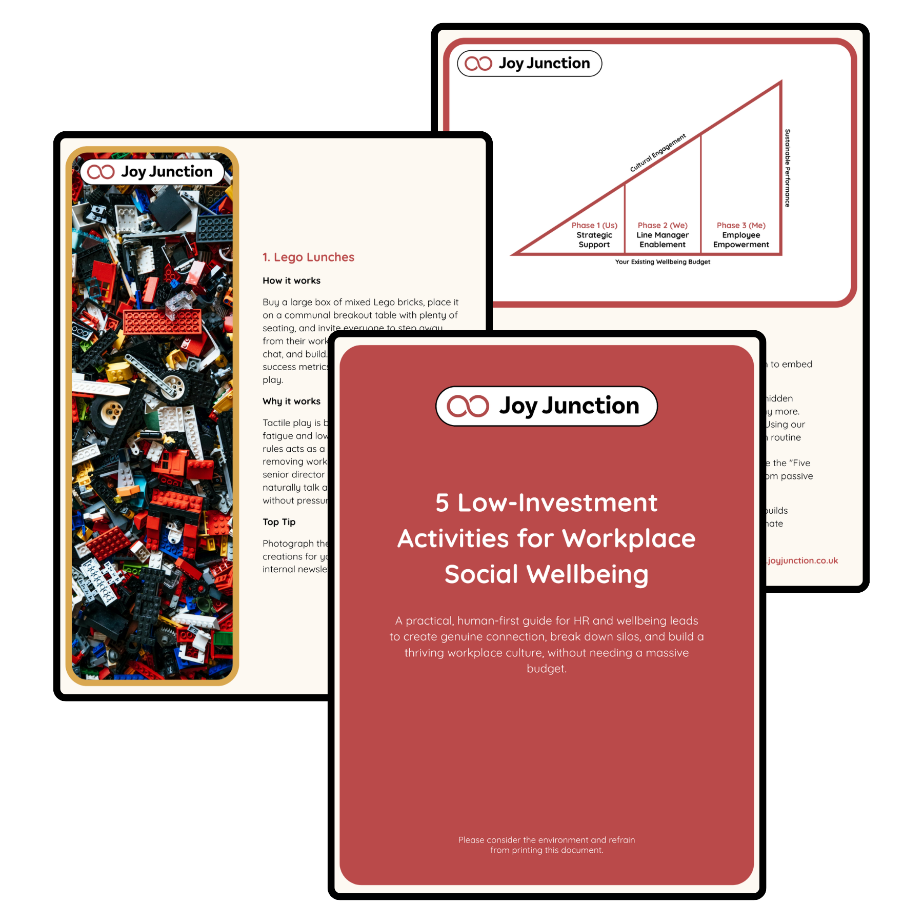 A preview of our "Five Low Investment Activities for Workplace Social Wellbeing" download