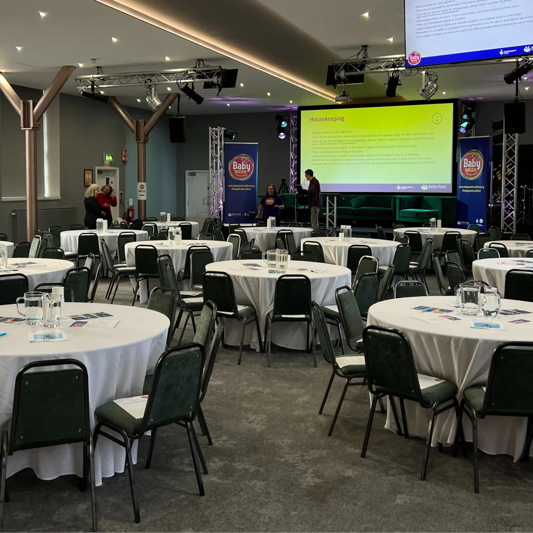 A photo of the venue in Bradford where Joy Junction presented to delegates.