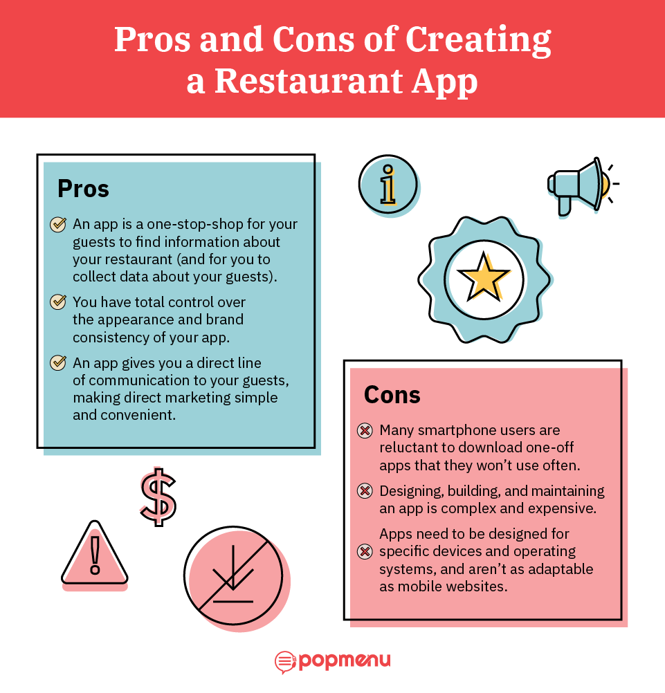 pros and cons of creating a restaurant app