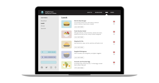 Popmenu menu management illustration