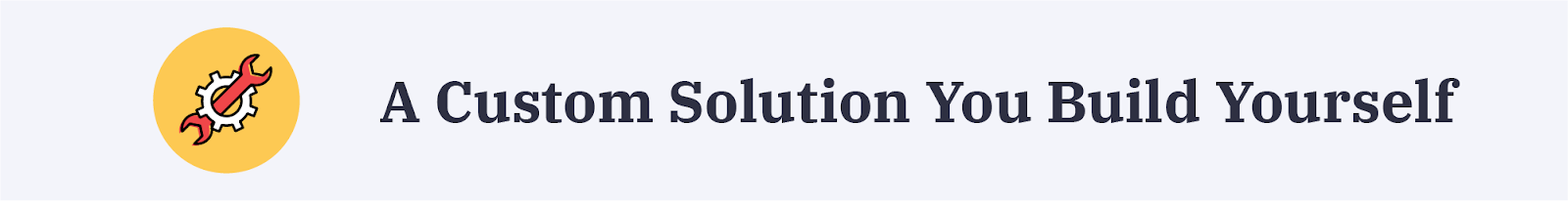 A custom solution you build yourself
