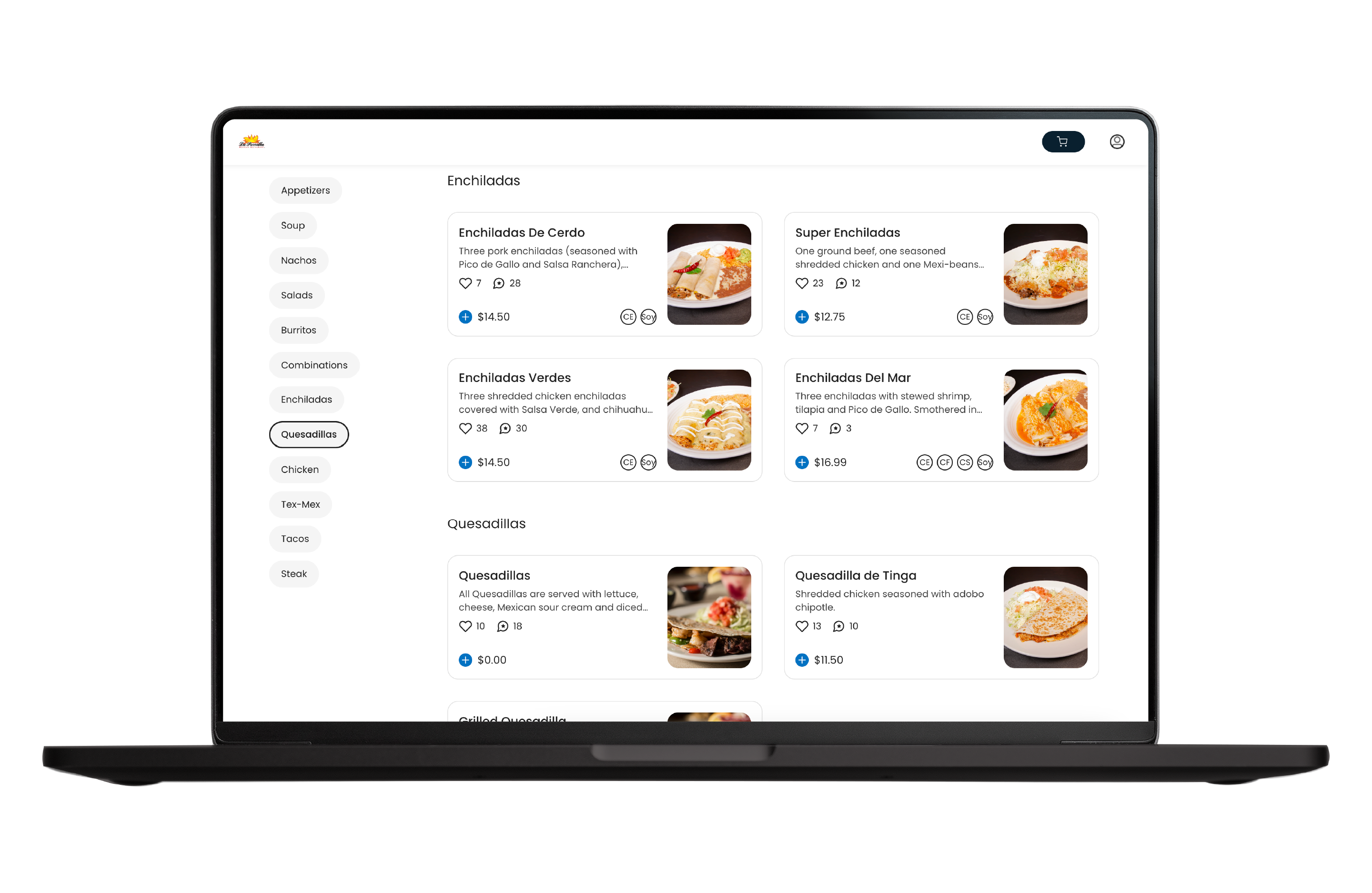 Laptop screen showing Popmenu loyalty program dashboard with program rules and rewards setup.