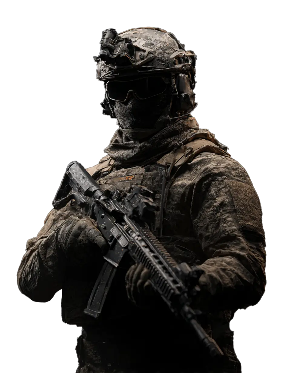 next-generation special forces soldier Iron Vanguard for card game Tide of steel