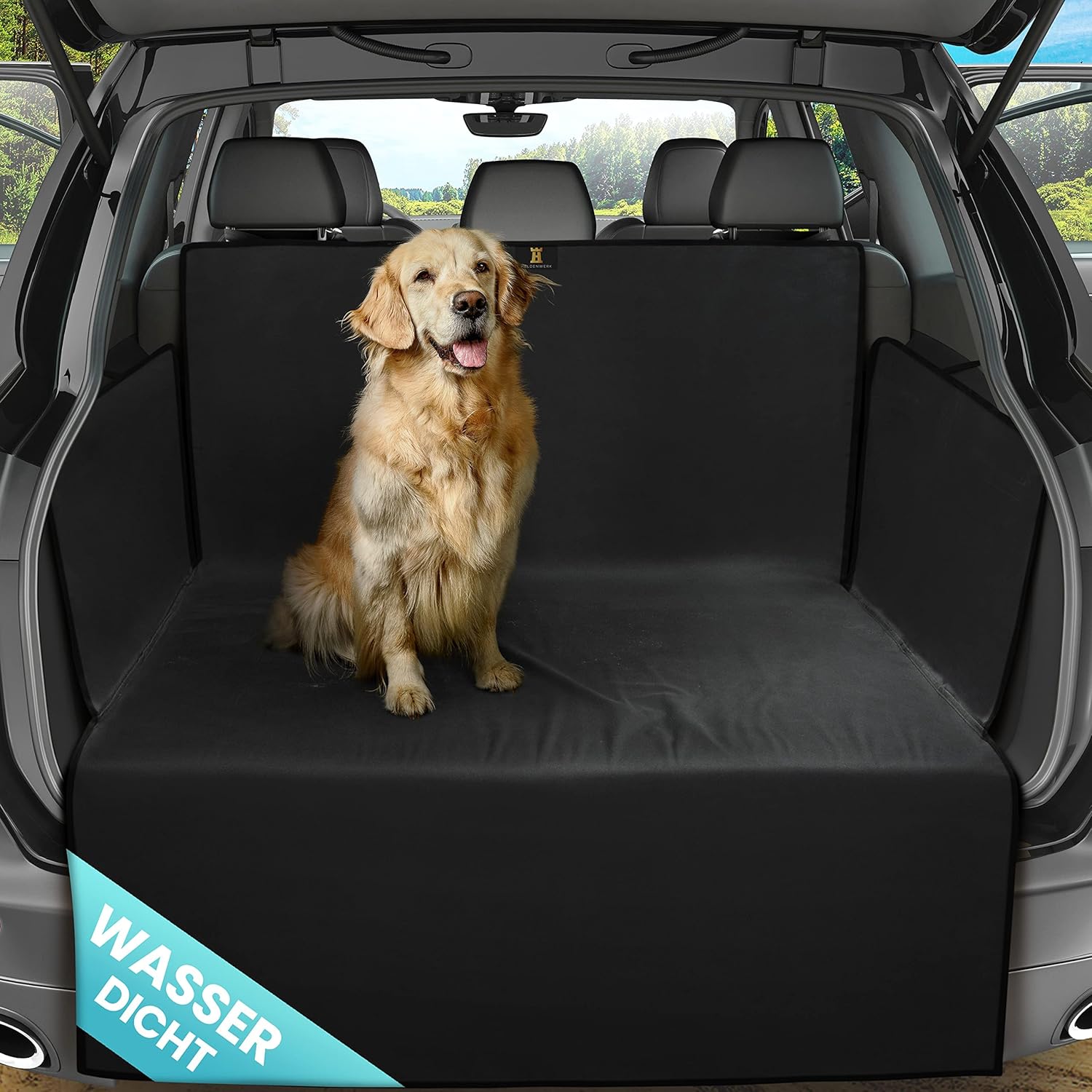 Kofferraumschutz Hund mit Seiten- und Ladekantenschutz - Universal Auto Kofferraum Hundedecke wasserdicht & Kratzfest - Kofferraumdecke Hunde