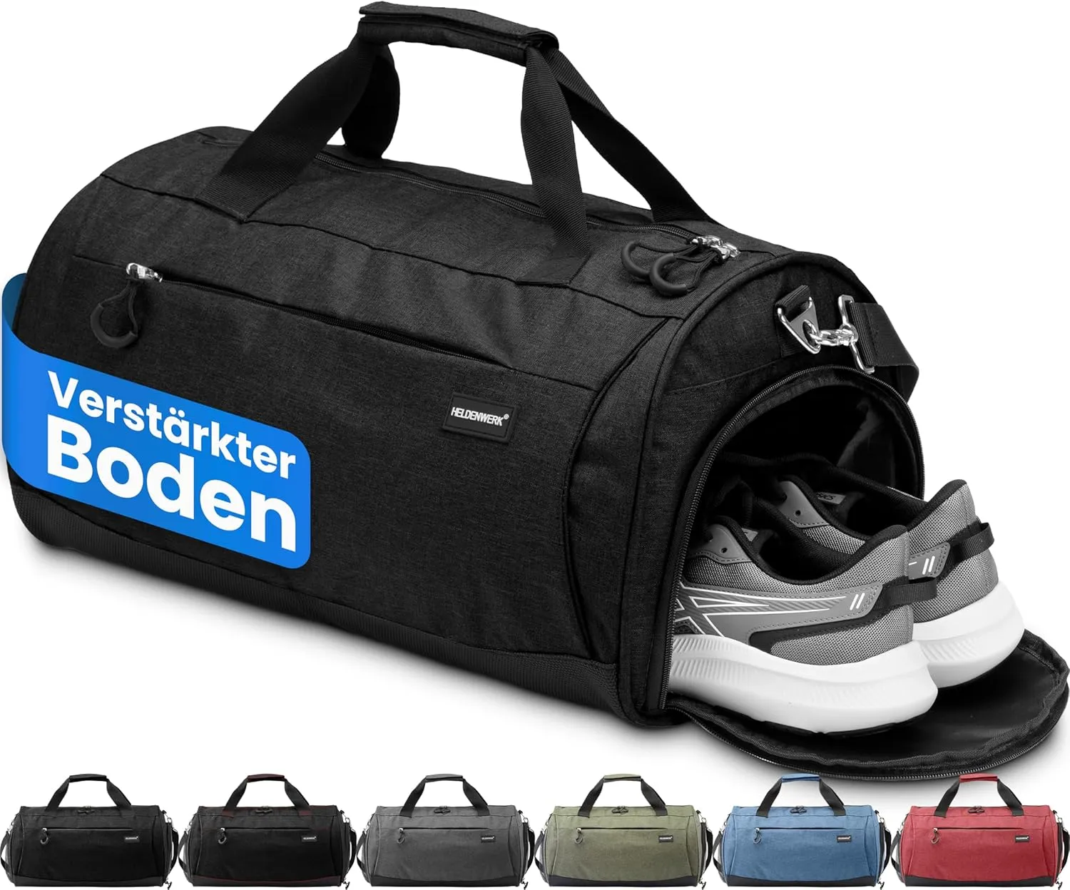 Sporttasche & Reisetasche für Damen und Herren klein I Trainingstasche mit Schuhfach und Nassfach I ideal als Reisetasche Handgepäck, Gym Bag, Fitness Tasche, Trainings Tasche, Sport Bag