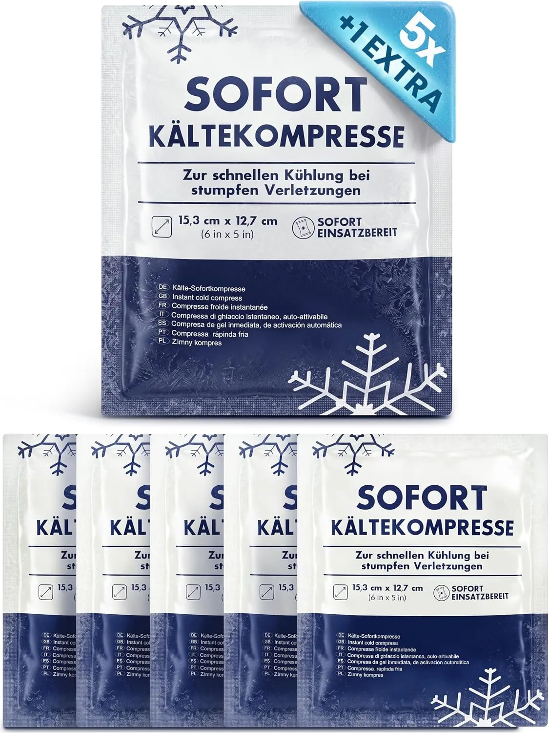 Medical Sofort-Kältekompresse, Kühlpad zum Knicken, Kühlpack