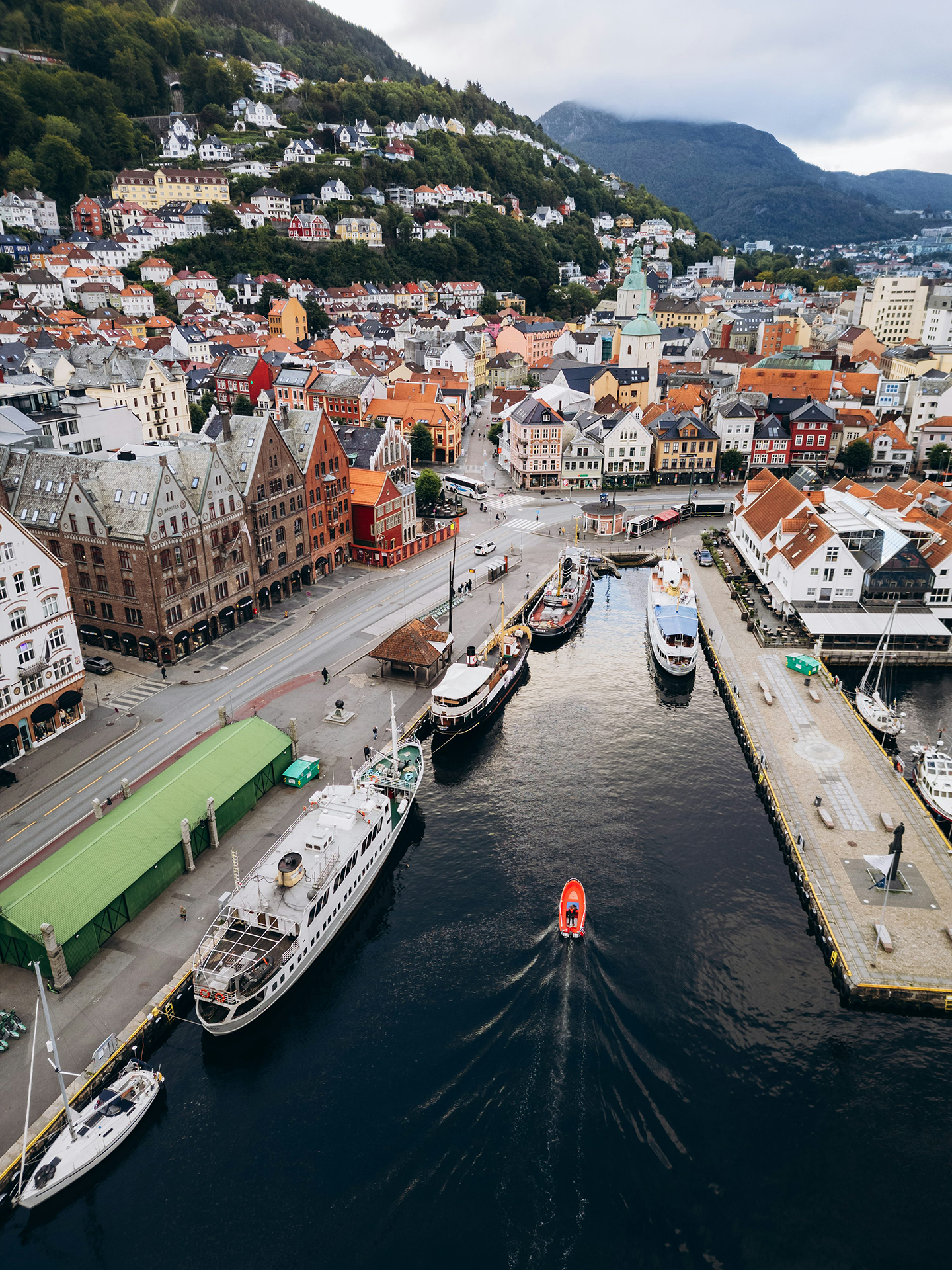 Bryggen historic wharf in Bergen, Norway