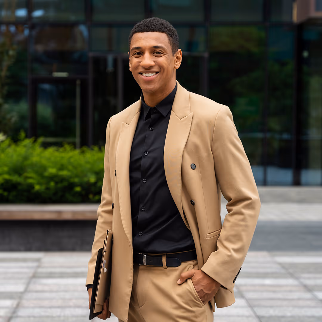 happy young professional. Preem Coaching and mentoring services in dallas tx