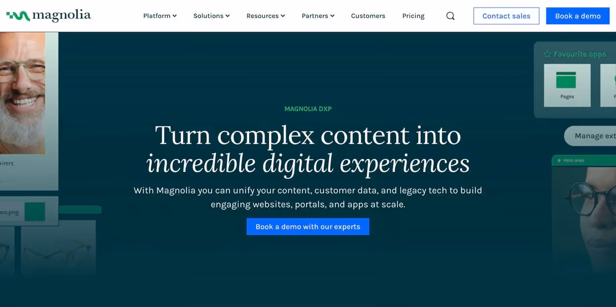 Website des Enterprise CMS Magnolia