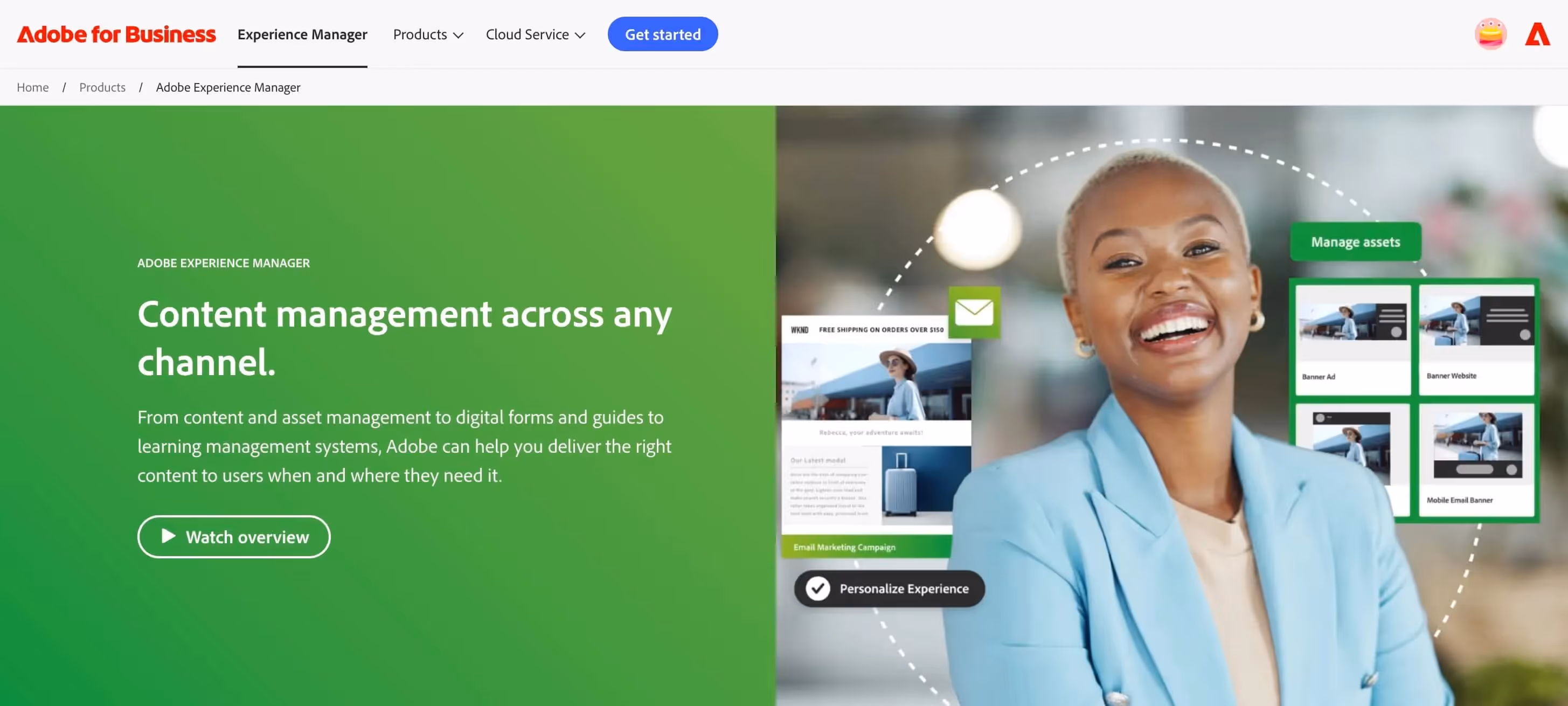 Website des Adobe Enterprise CMS