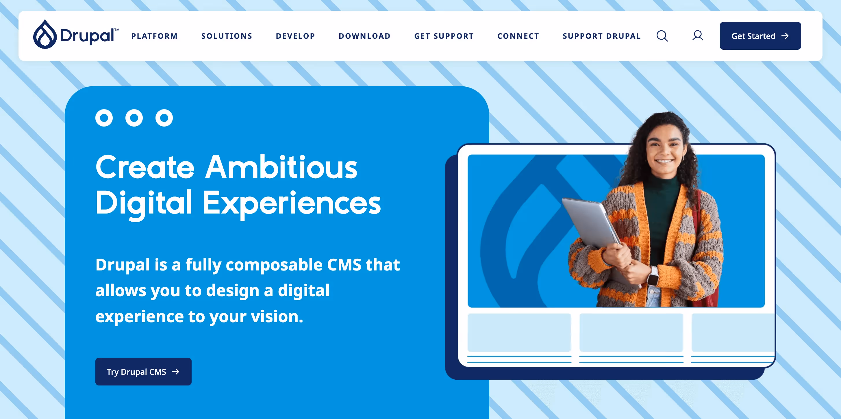 Startseite der Drupal Website