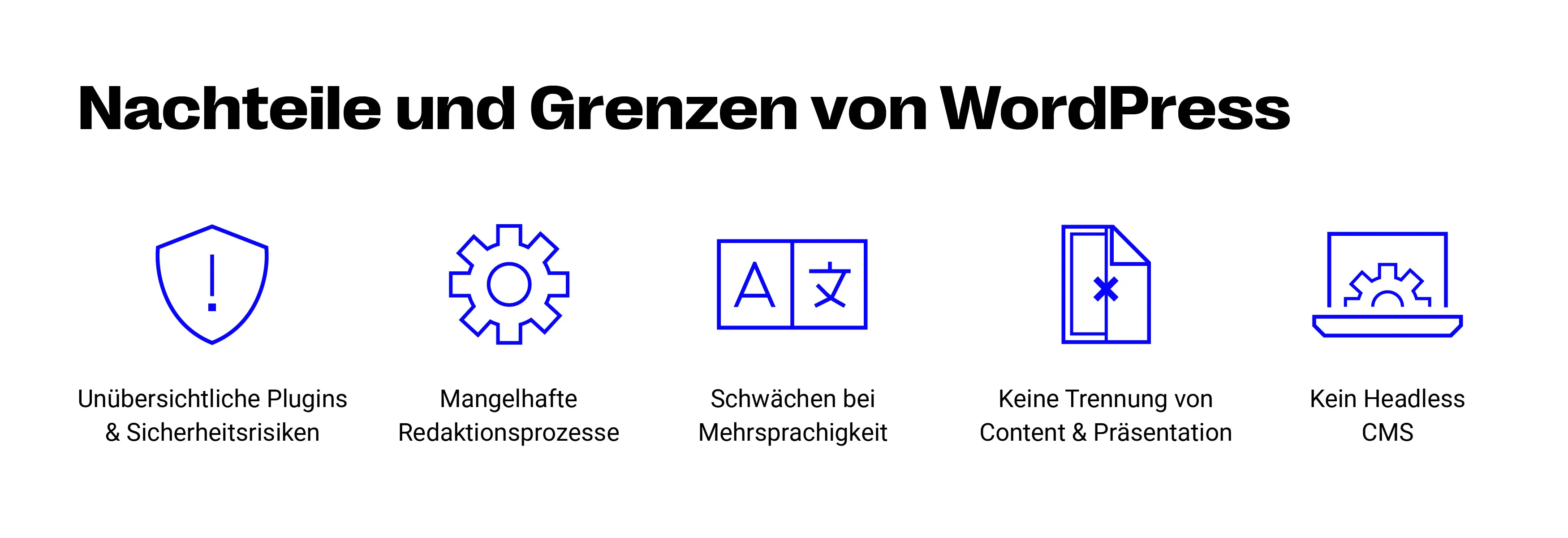 Nachteile und Grenzen von WordPress