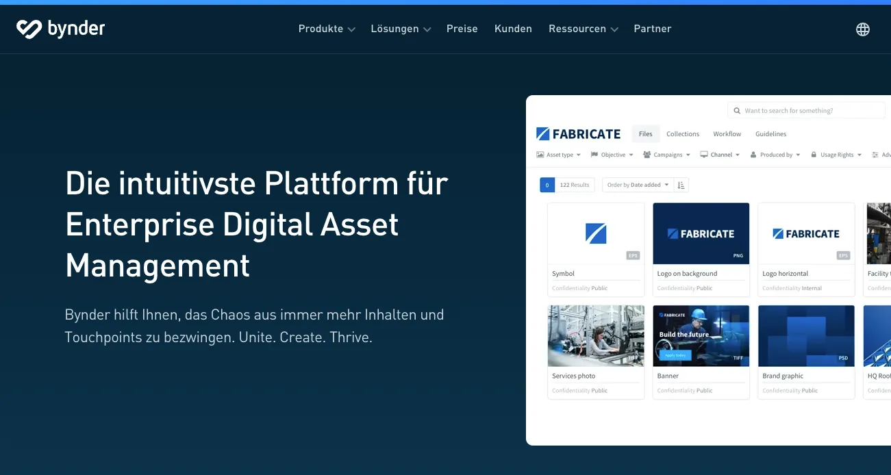 Bynder Digital Asset Management Software