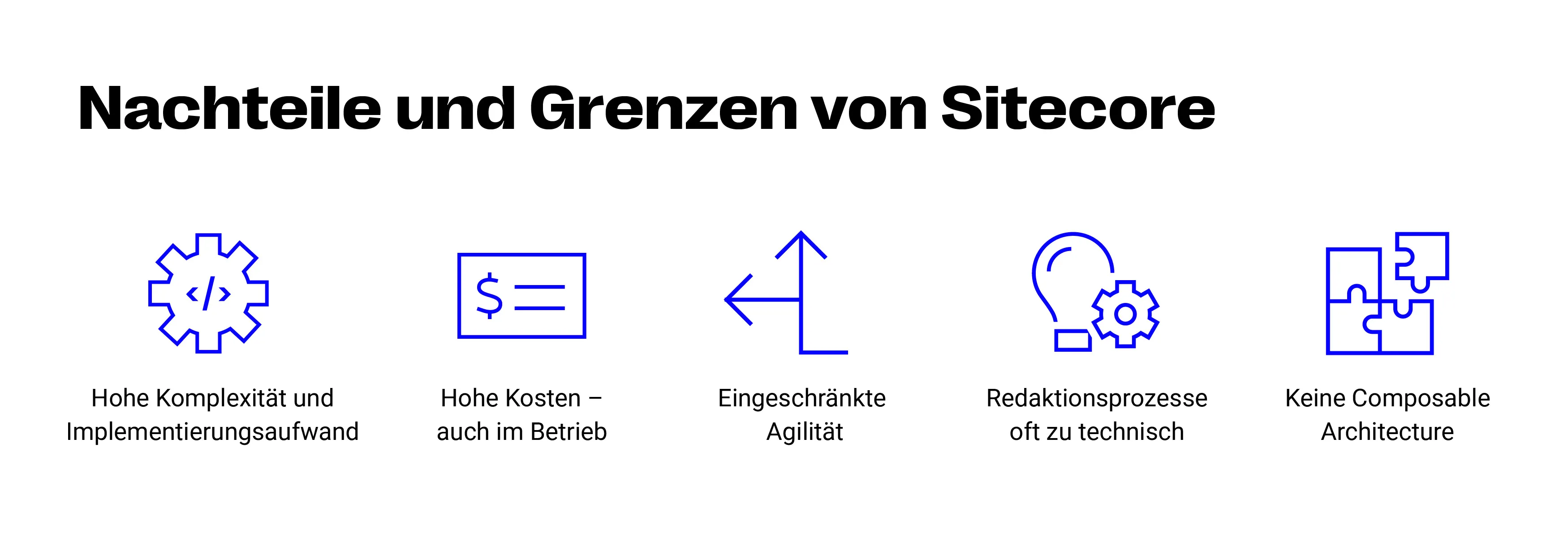 Nachteile und Grenzen von Sitecore