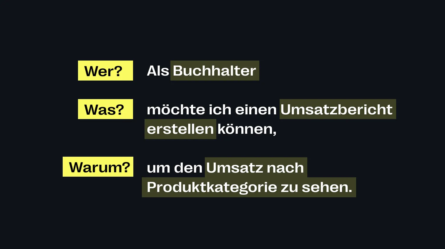 Wie sind User Stories aufgebaut?
