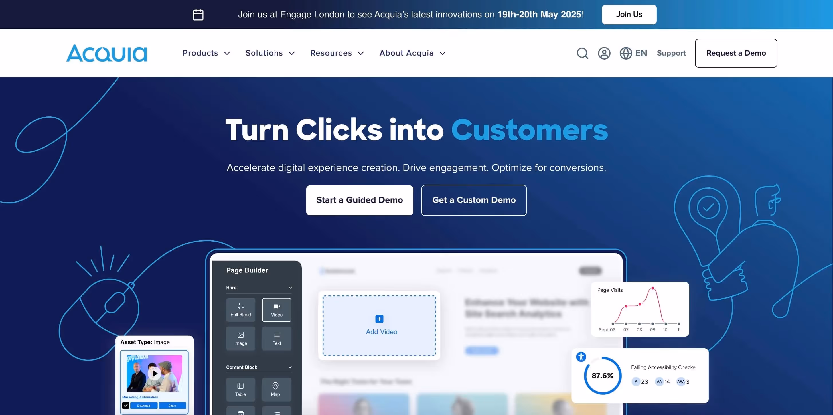 Website des Enterprise CMS Acquia