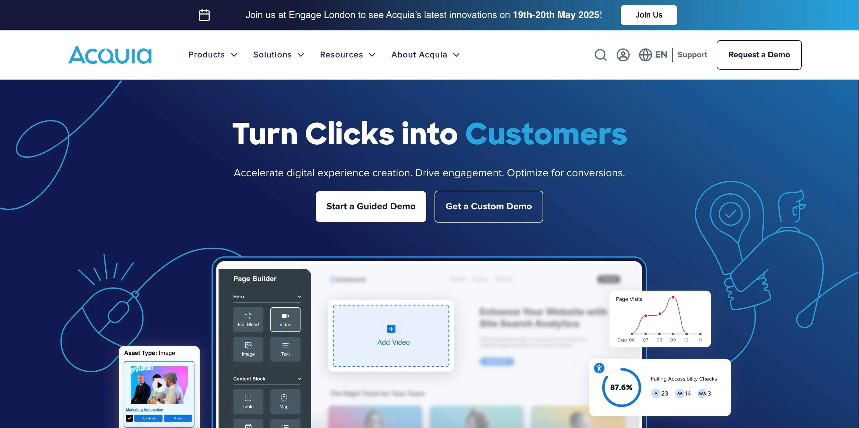 Website des Enterprise CMS Acquia