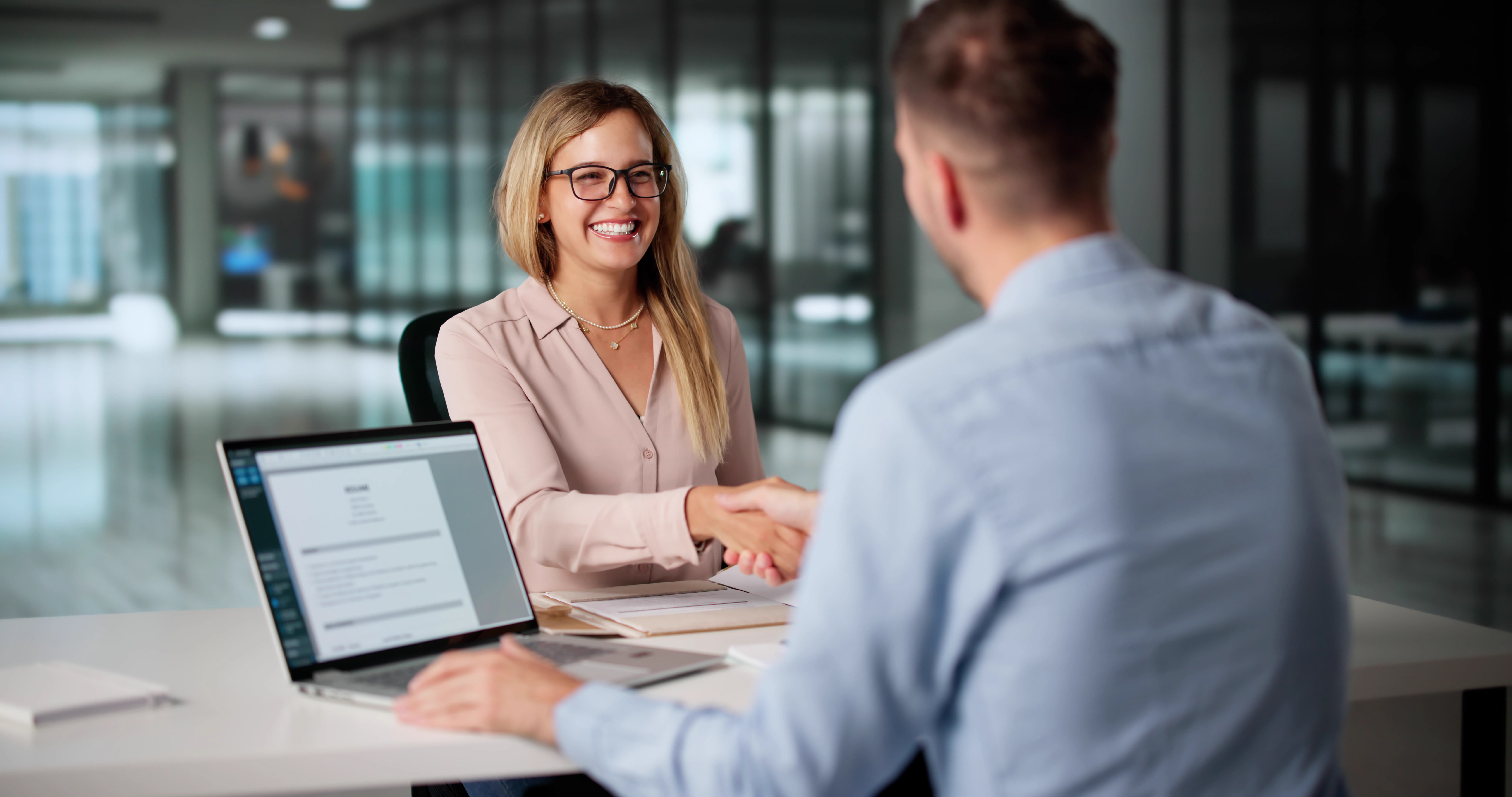 image of customer support representative on a call (for a ai biotech company)