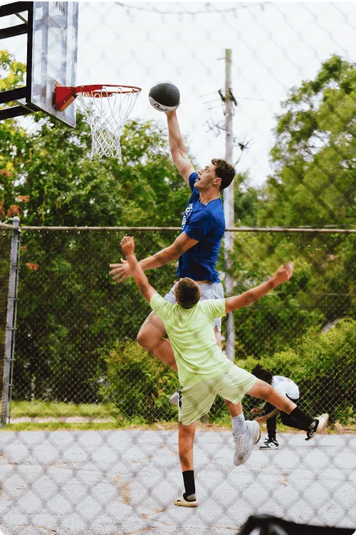 people playing basketball
