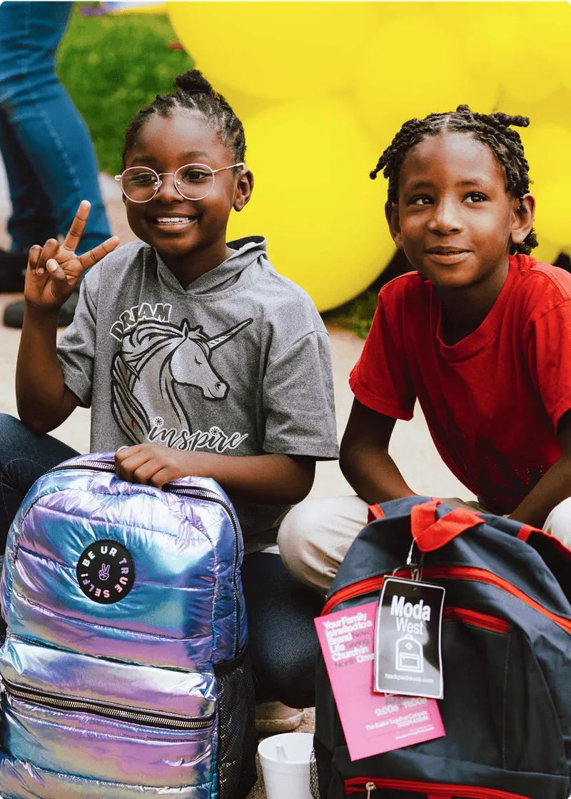 kids smiling