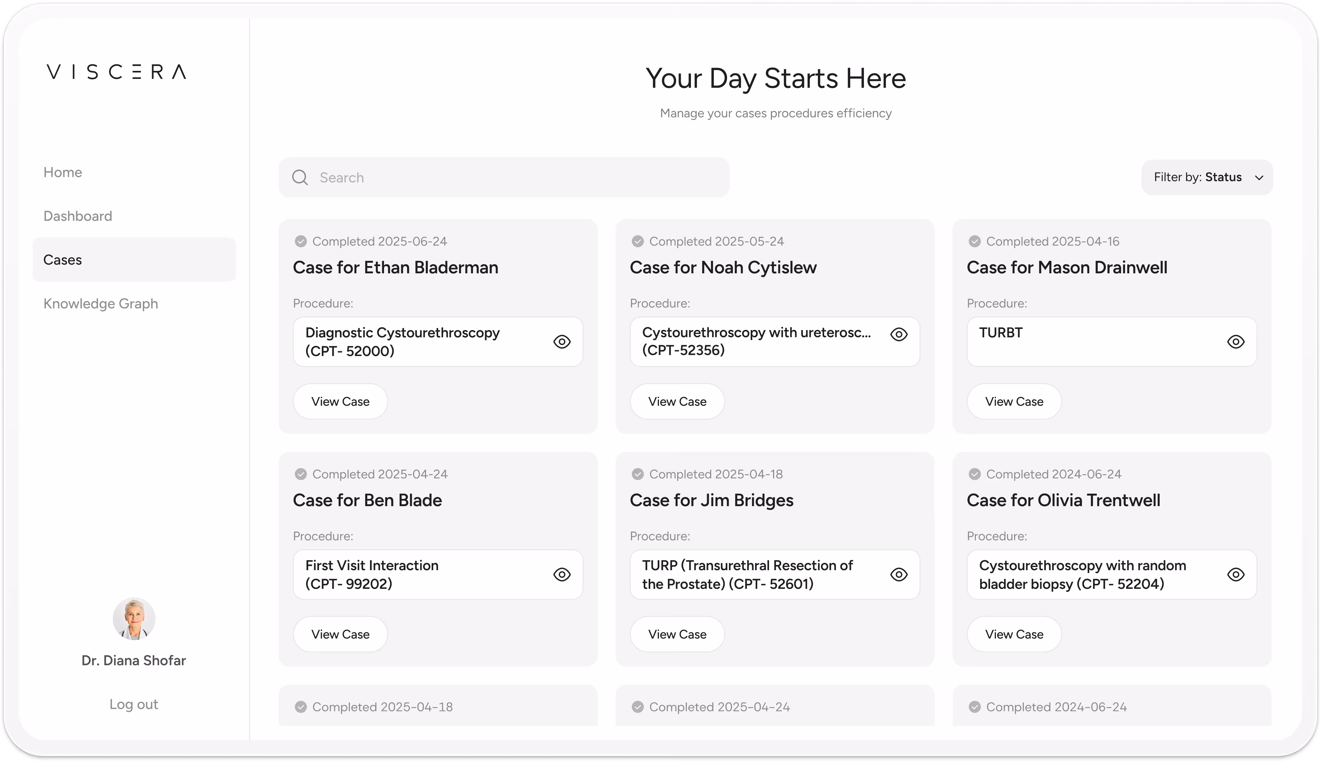 Viscera Dashboard