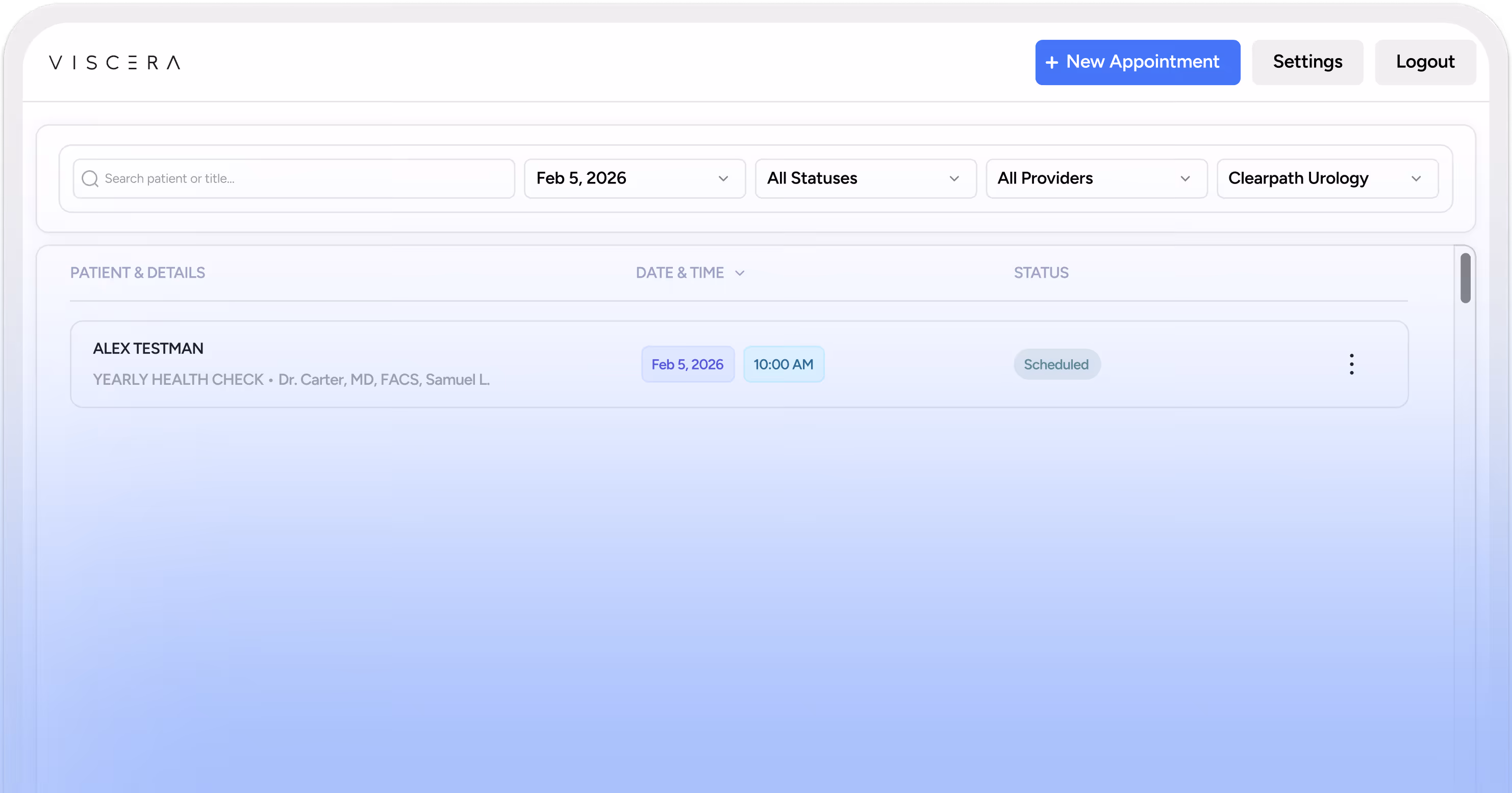 Viscera runs the visit