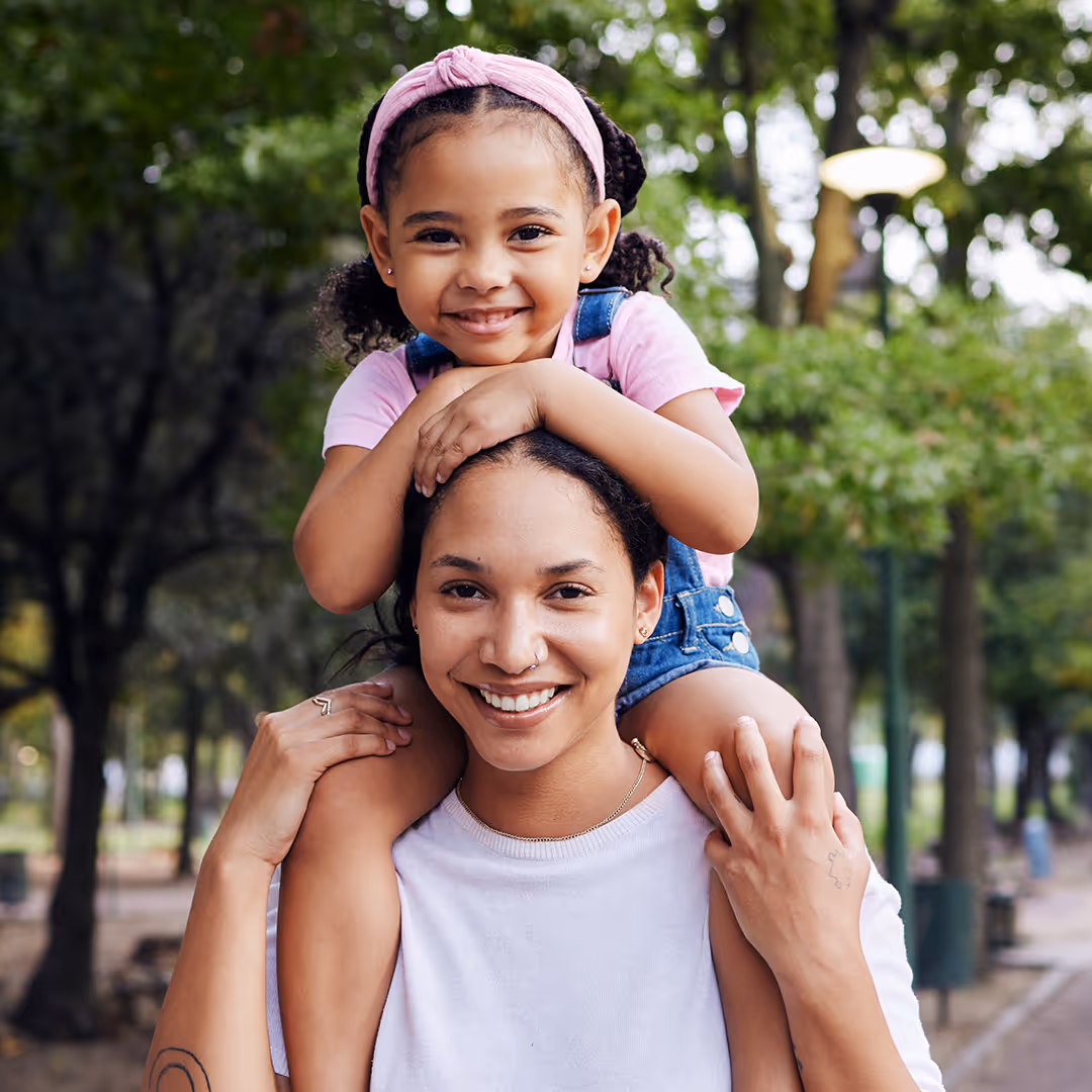 Happy mother and daughter walking. Therapy academy in Frisco Texas