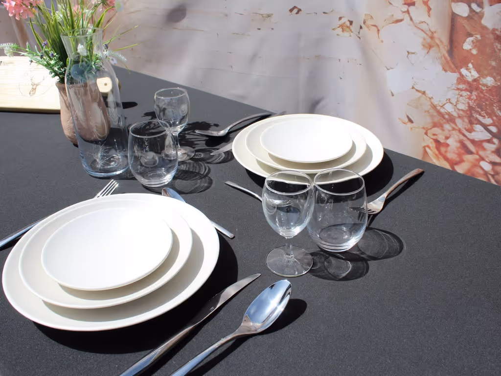 Vaisselle de table (assiette, couvert, verre)