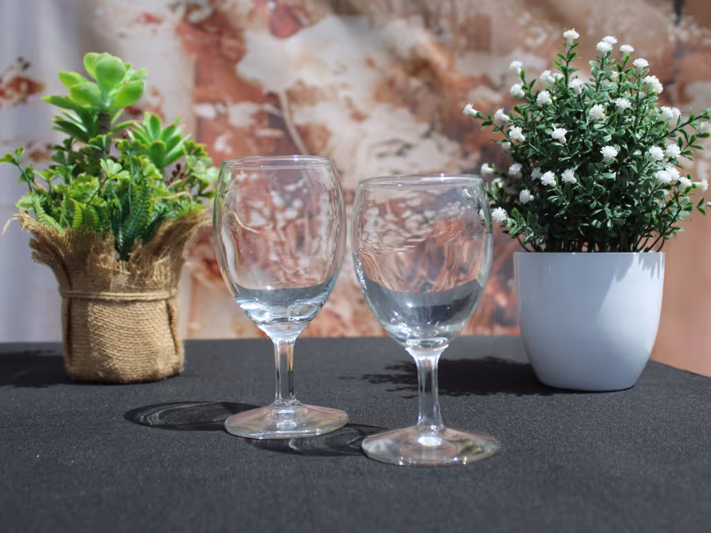 Verre à pied pour eau et vin