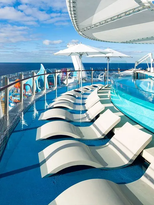 view of the ocean from the cruise ship