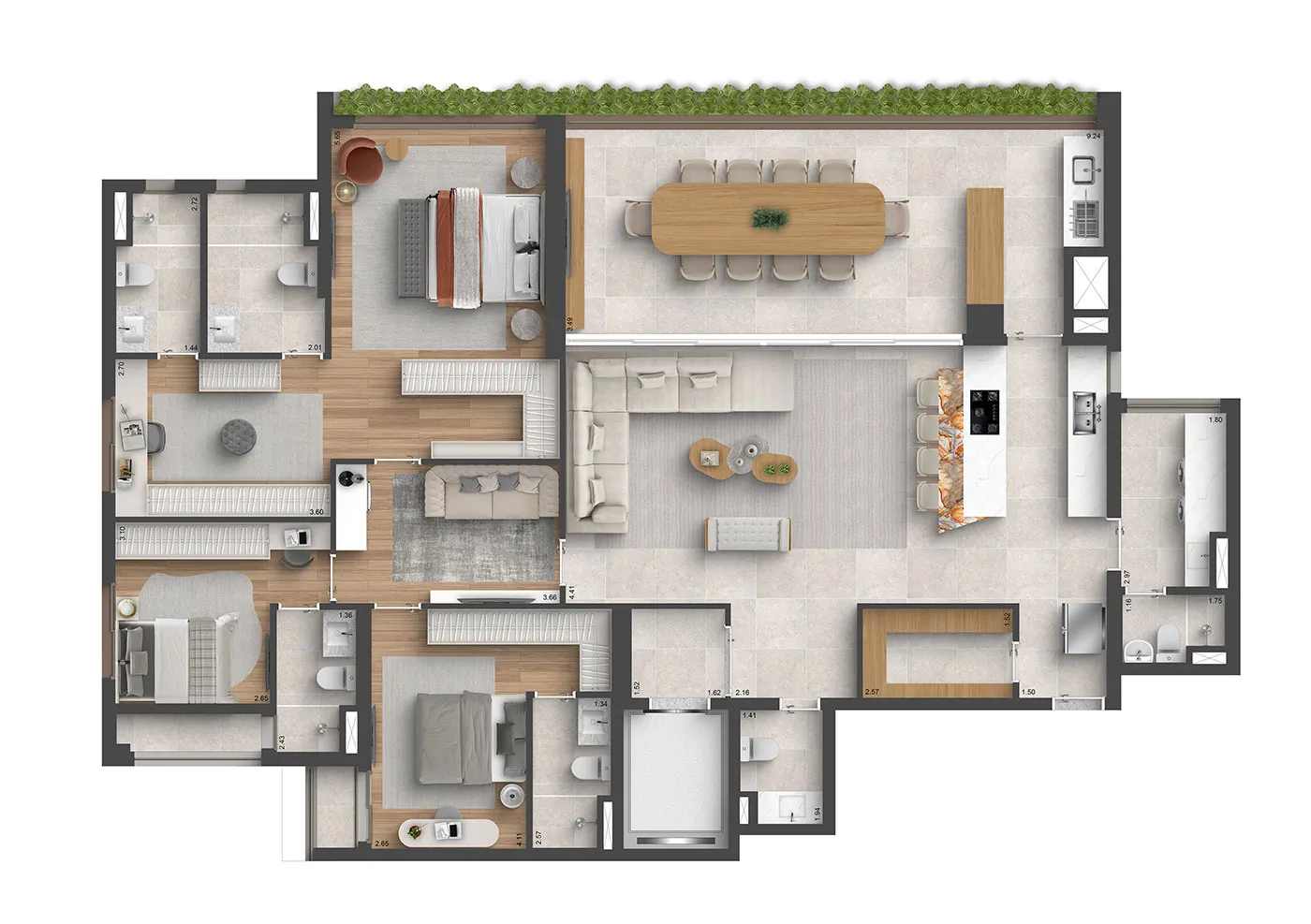 Planta 207m²