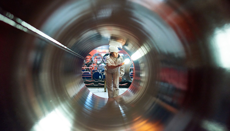 Photo of heat network pipes