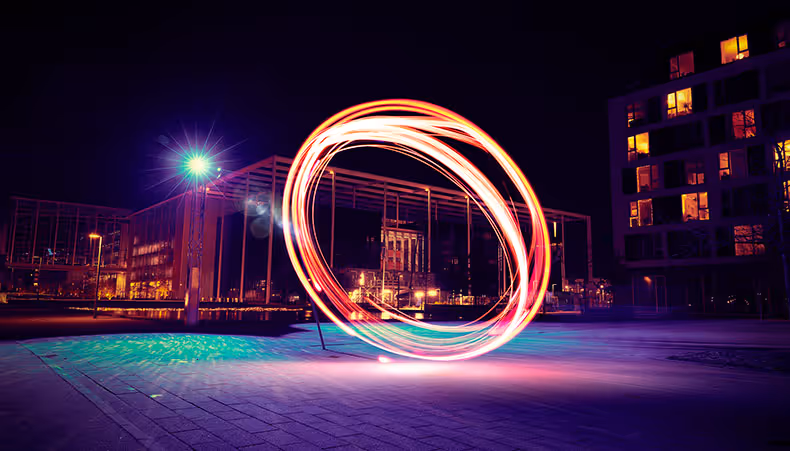 Abstract light circle