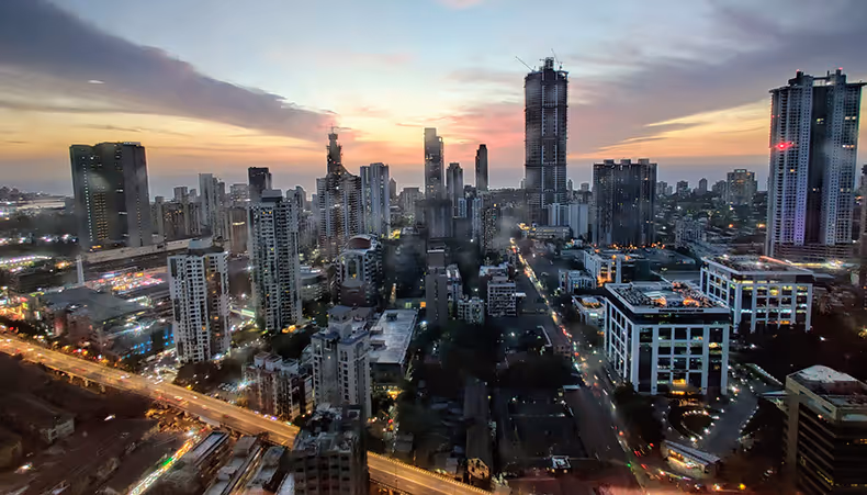 Photo of London with network nodes overlaid