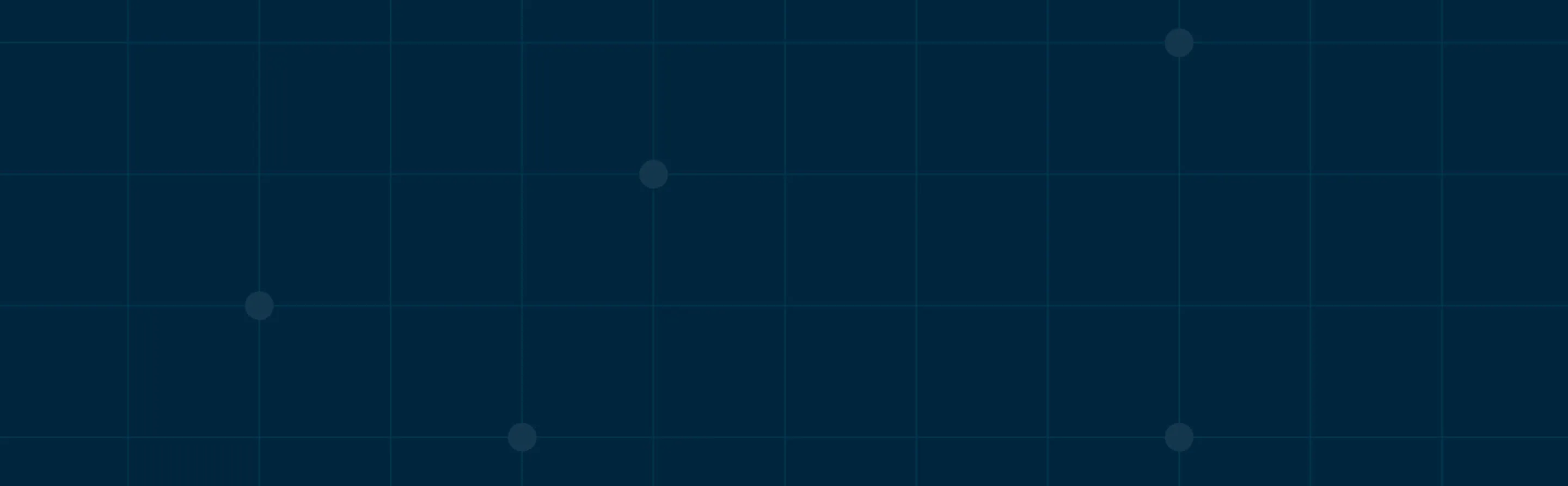 Dark blue background with faint grid lines and scattered circular nodes.