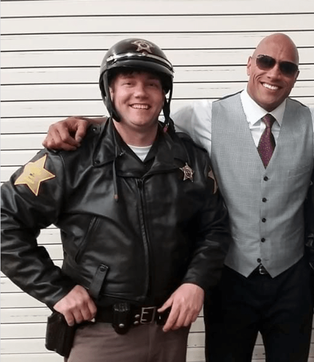 police officer meets the rock
