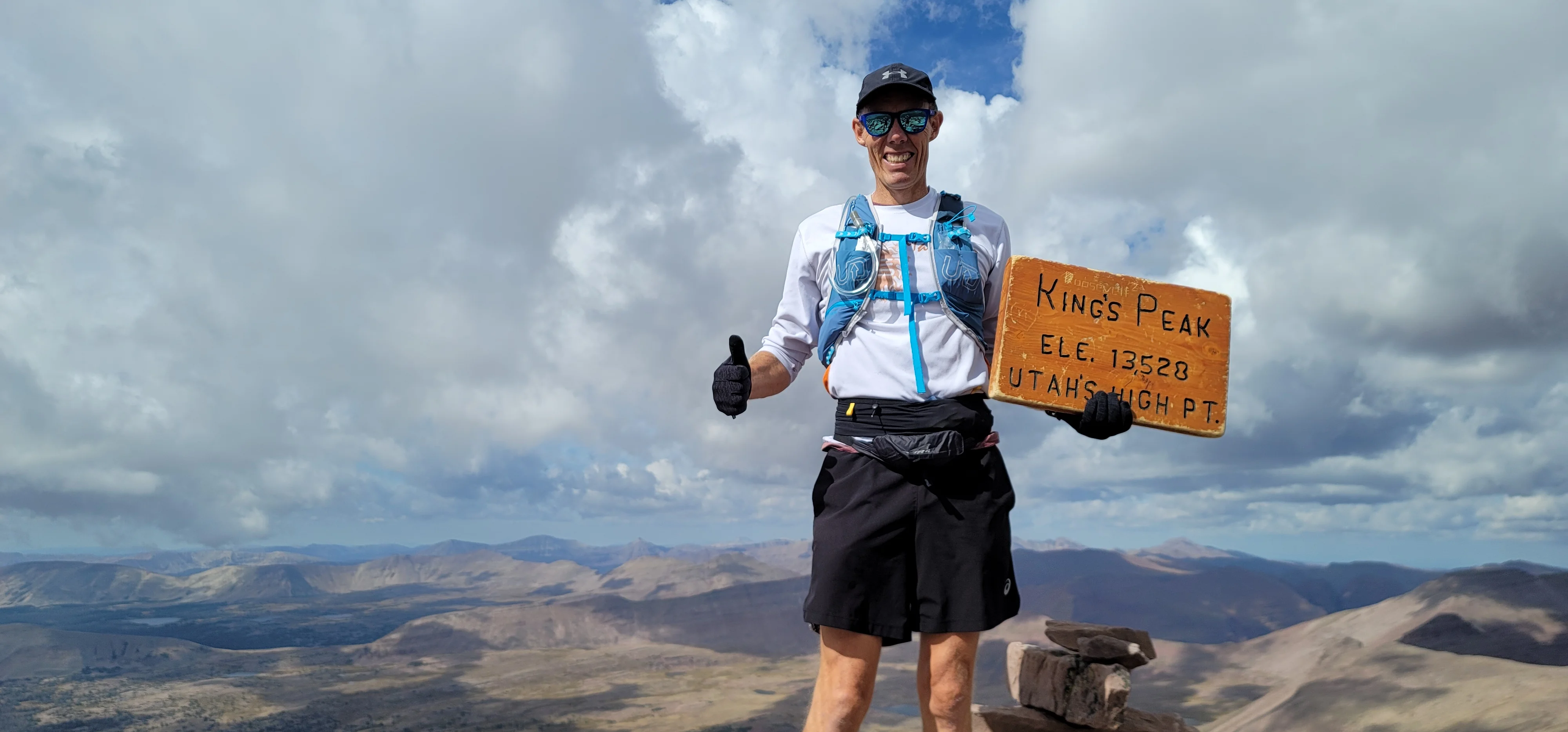 Greg Burnham on the summit of Kings Peak, Utah’s highest point