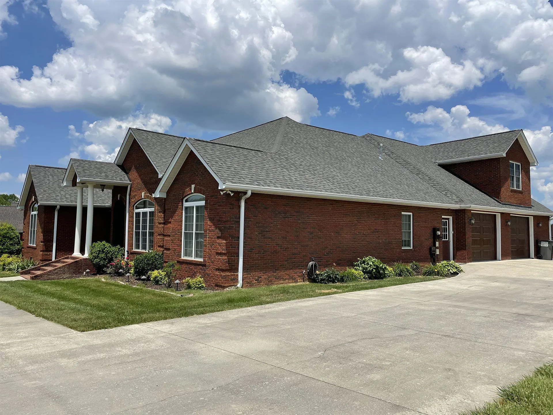 Asphalt shingle roof installation on a residential home by Allen's Roofing & Exteriors