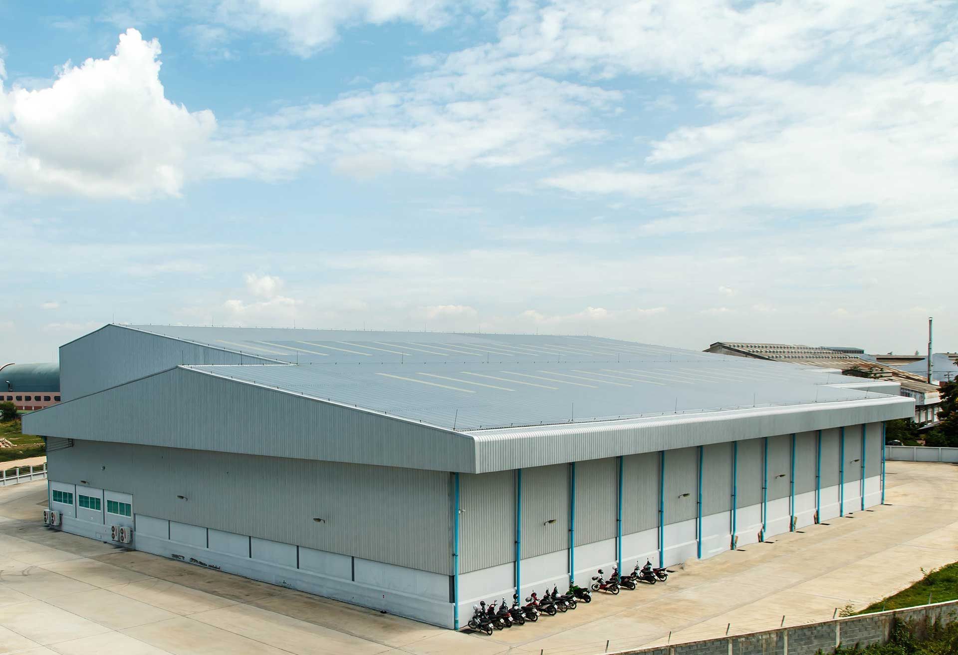 modern industrial roofline