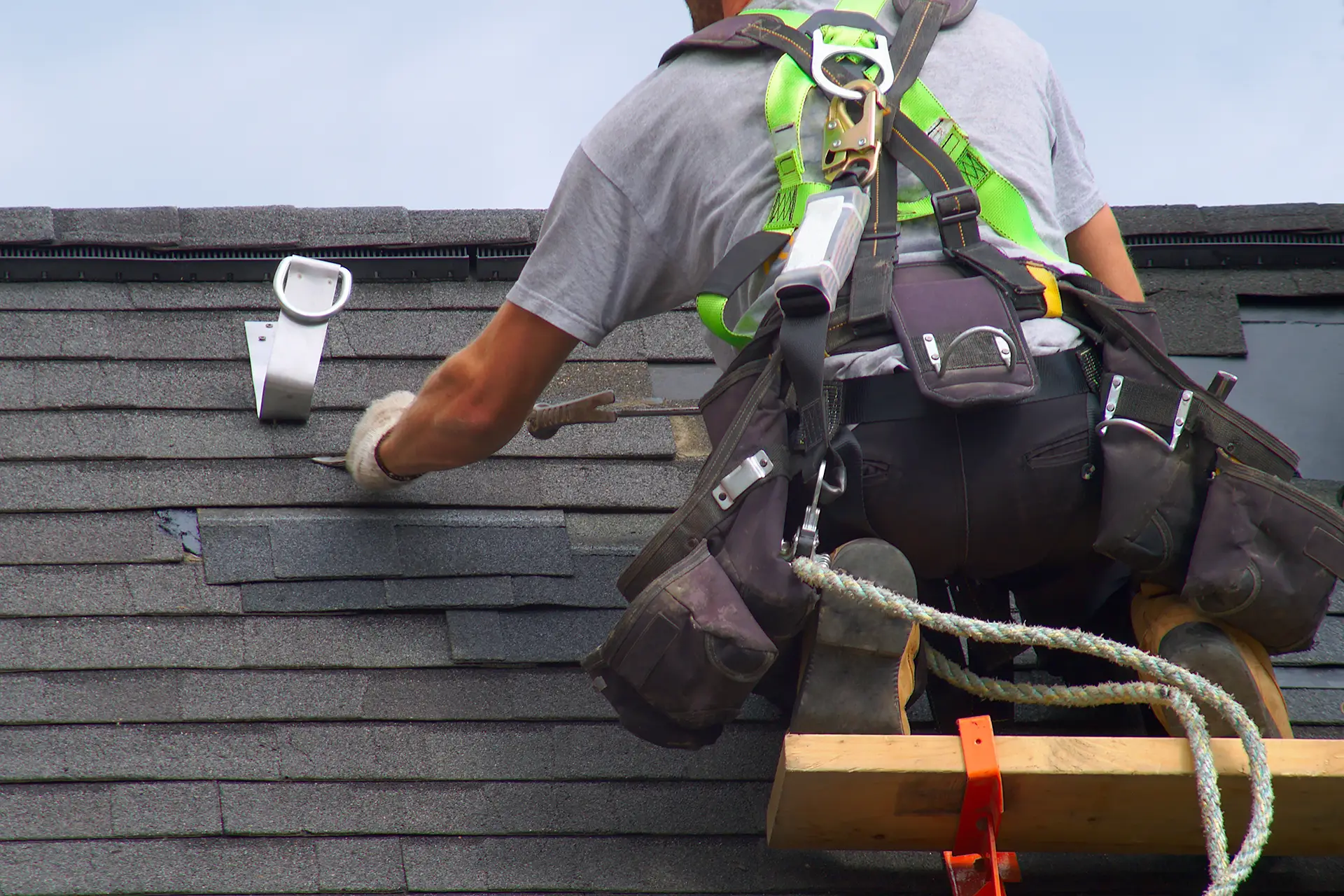 Modern suburban home with brand-new roof shingles