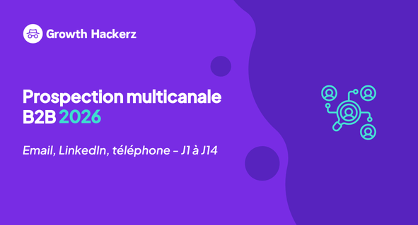 Prospection multicanale B2B 2026 : email, LinkedIn, téléphone - J1 à J14