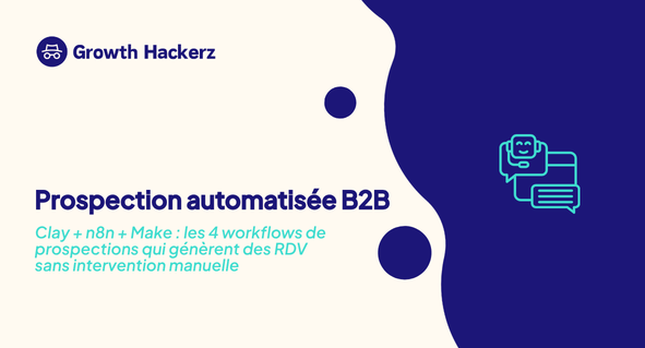 Clay + n8n + Make : les 4 workflows de prospection automatisée B2B qui génèrent des RDV sans intervention manuelle